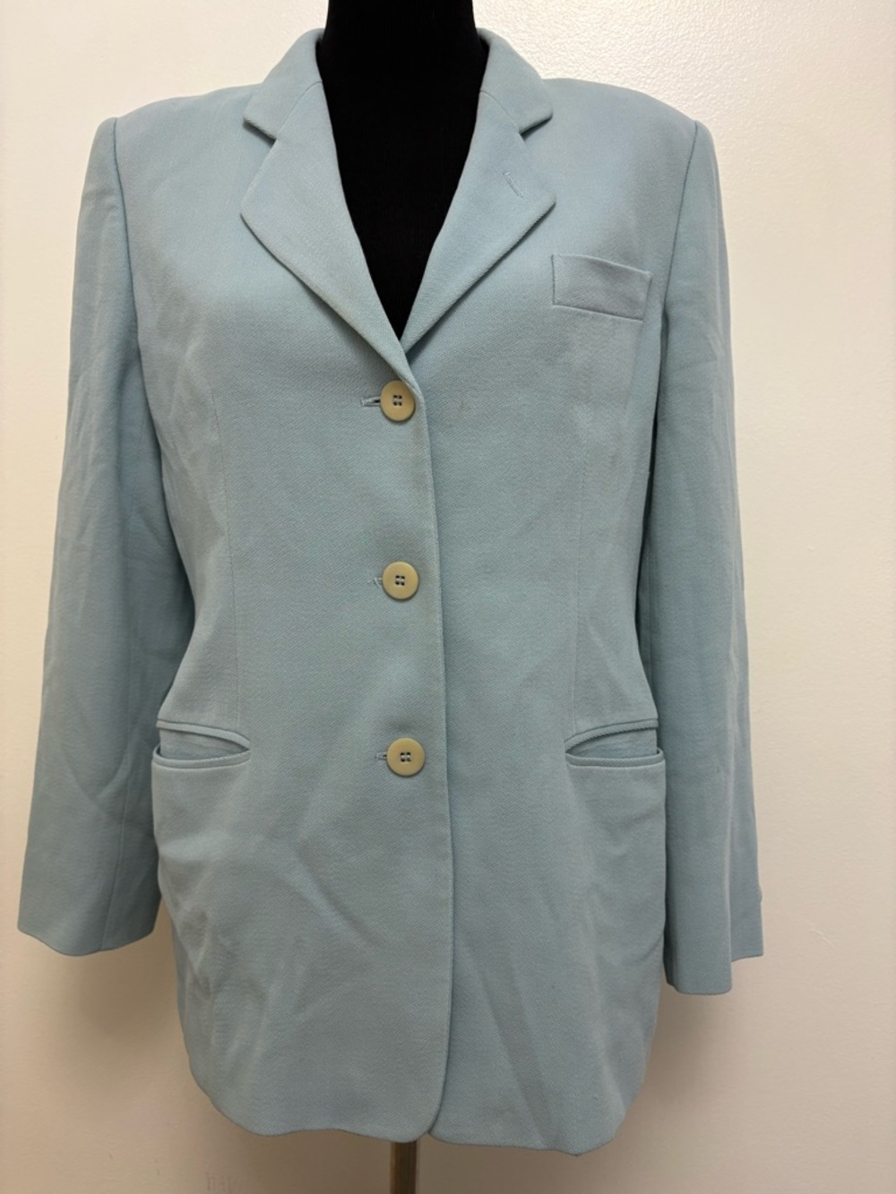 Giorgio Armani Women’s Blazer Light Blue Tailored Jacket Luxe Designer Size 14 - Picture 3 of 13